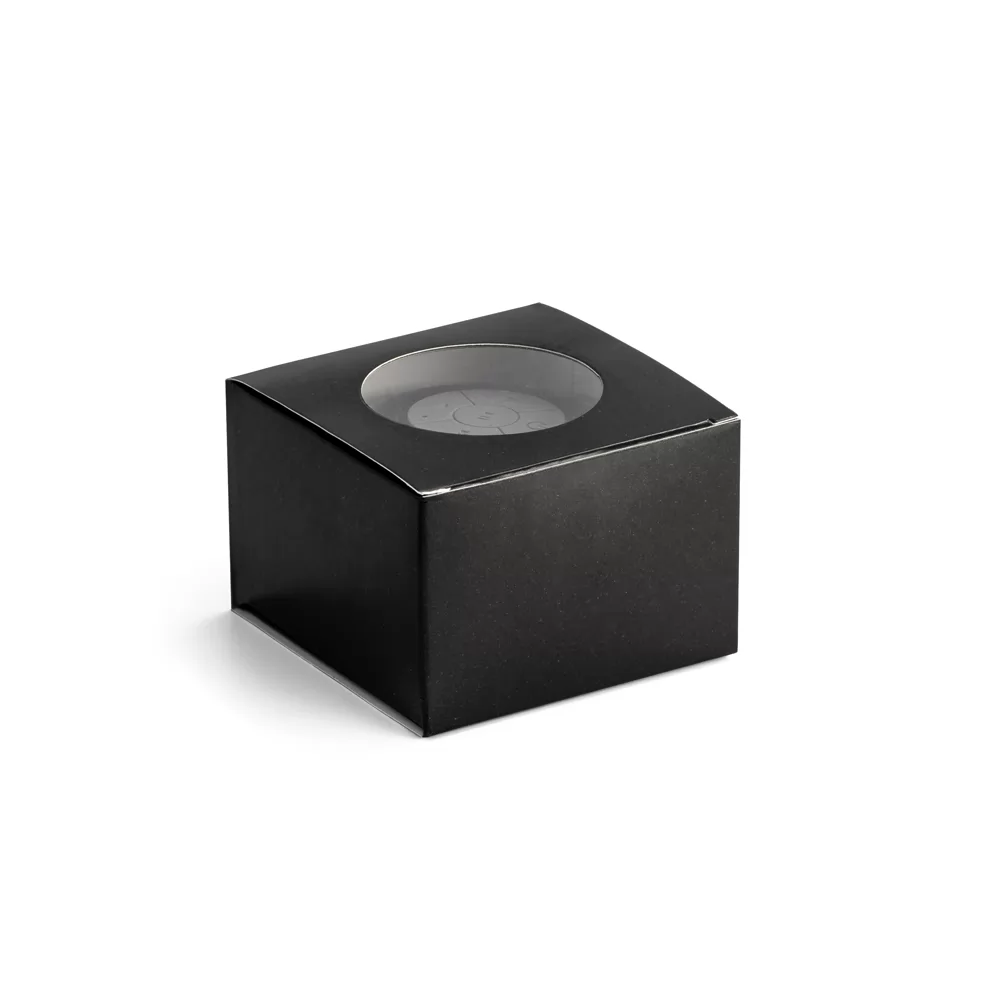 Embalagem preta com visor transparente da caixa de som bluetooth à prova d'água Bow
